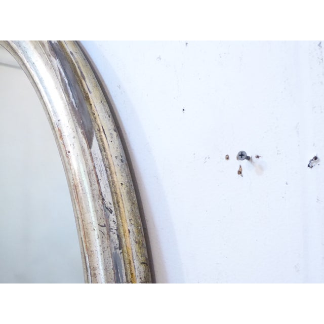 19th Century Silverleaf Continental Oval Mirror For Sale - Image 4 of 5