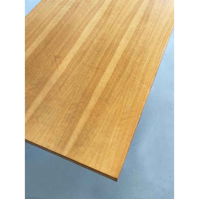 Mid-Century Adjustable Dining or Coffee Table in Nutwood Veneer and Chrome by Wilhelm Renz, 1975 For Sale - Image 9 of 17