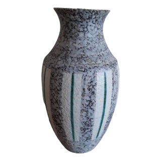 Vintage German Ceramic Vase with Geometric Patterns, 1960s For Sale