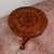 Brown Antique Round Inlaid and Grooved Table For Sale - Image 8 of 18