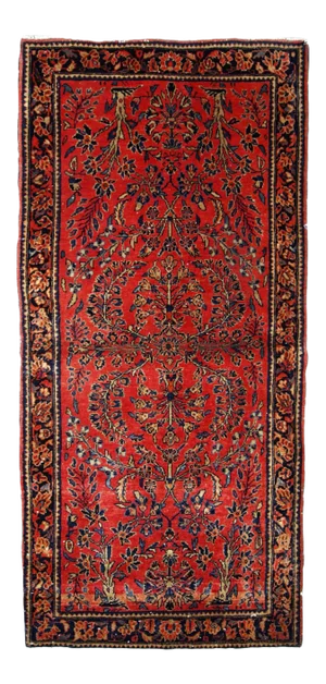 1900s Handmade Antique Persian Sarouk Runner