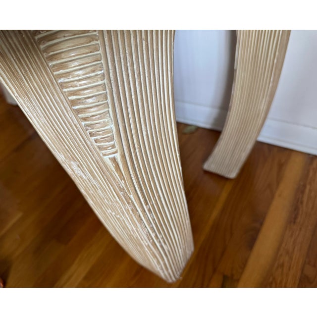Late 20th Century Pencil Reed Console Entry Table in Style of Karl Springer For Sale In Philadelphia - Image 6 of 9