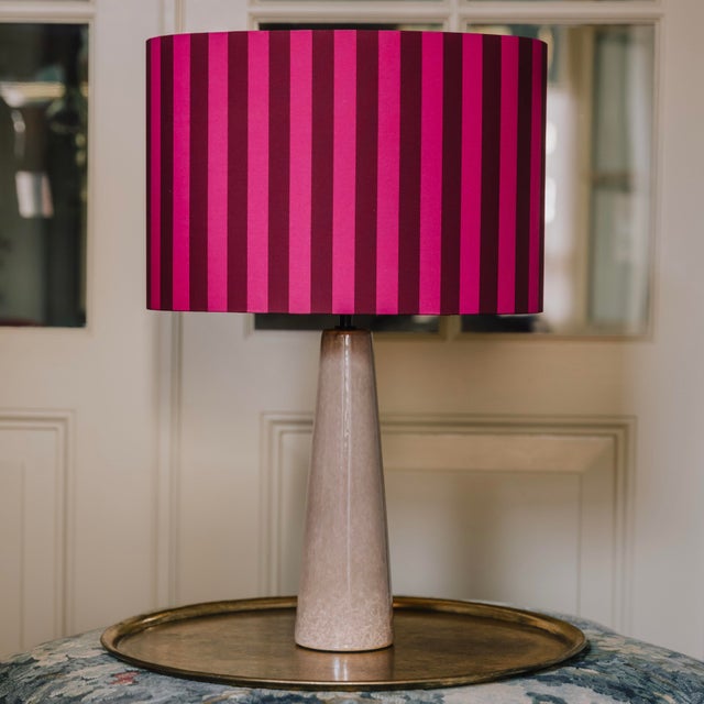 Bring personality and warmth to your home with this bold, art-inspired lampshade. Digitally printed on 100% organic cotton...
