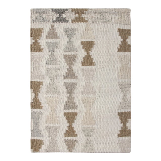 Muted Scandinavian Kilim Rug by Celerie Kemble for Chairish, 5'x8' For Sale