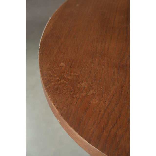Wood Dutch Oak Side Table/Center Table in Luxurious Amsterdam School Design with Exquisite Details For Sale - Image 7 of 13