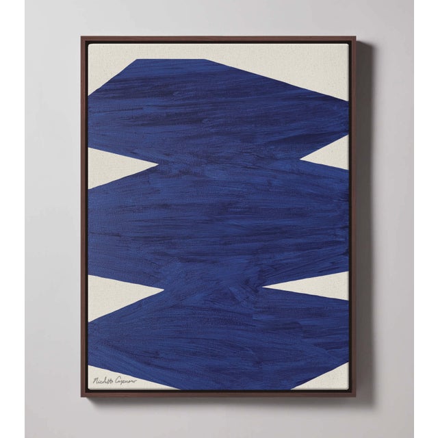 Not Yet Made - Made To Order "Affirmations Blue No. 1" Set of 2 Geometric Paintings by Nicolette Capuano For Sale - Image 5 of 8
