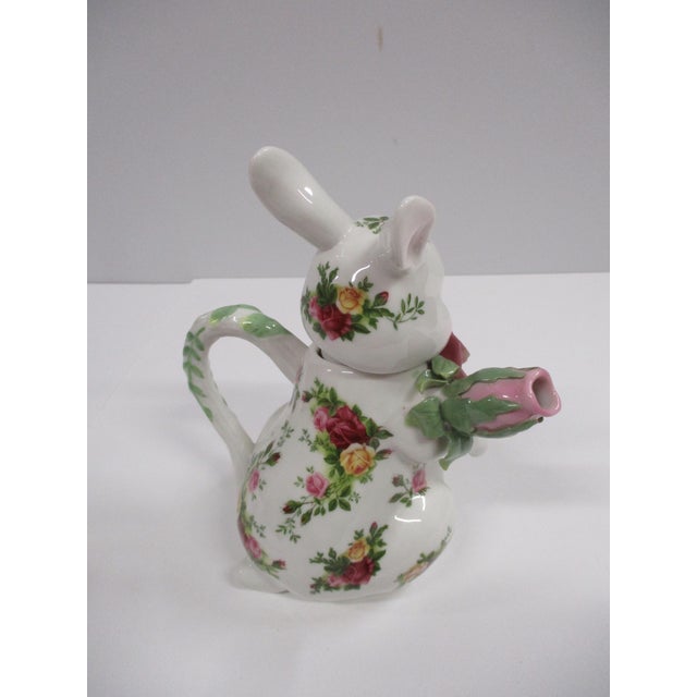 Figurative Royal Albert Rose and Rabbit Tea Pot For Sale - Image 3 of 12