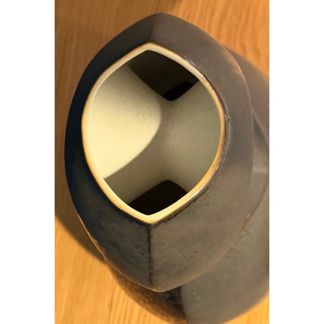 Studio a Home Handcrafted Portuguese Ceramic Totem Sculpture - Reactive Bronze Glaze For Sale - Image 9 of 14