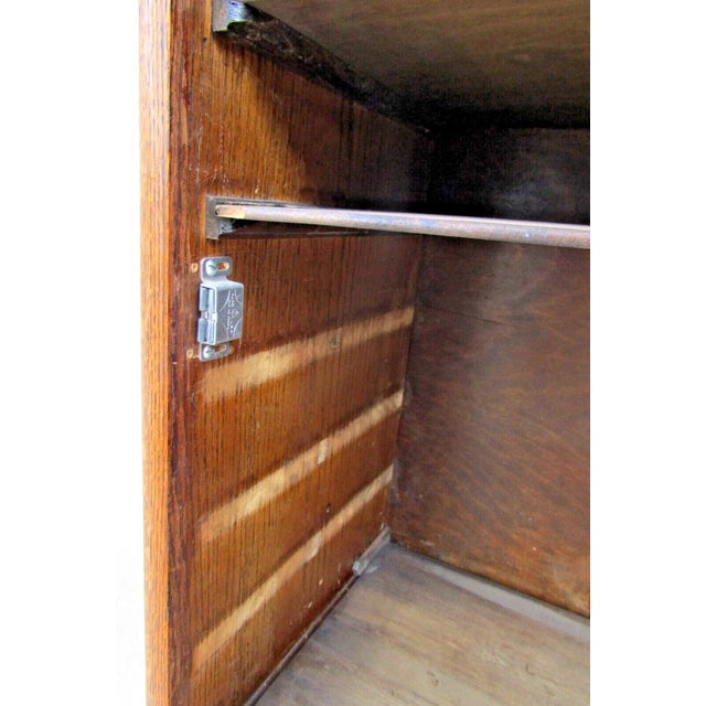 1920s Antique Sheet Music Tiger Oak Cabinet, Record Cabinet, Side Table For Sale - Image 10 of 12