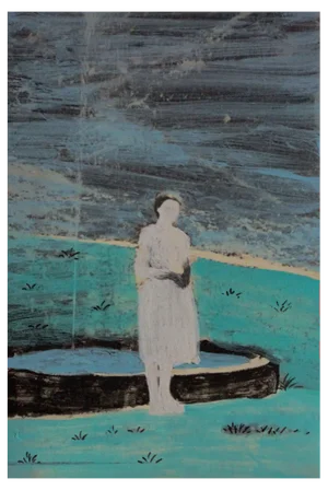 Natia Sapanadze, Black Hands, 2022, Acrylic on Photograph