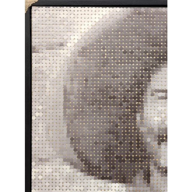 Contemporary Francisco Vital "Pistol Pete" Contemporary Western Black & Tan Pixelated Cowboy Portrait, 2025 For Sale - Image 3 of 9
