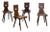 1970s A Set of Four Brutalist Dining Chairs For Sale