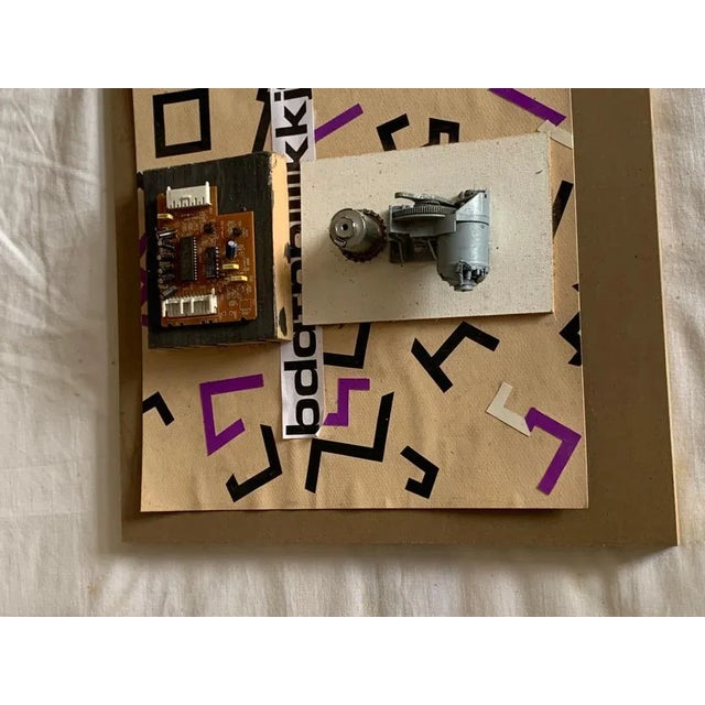 1960s Renato Volpini, Collage with Electronic Parts, 1960s, Mixed Media on Board For Sale - Image 5 of 7