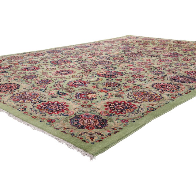 61412 Vintage Persian Kashan Rug, 08'09 x 12'07. The Garden of Eternity: A Vintage Persian Kashan Masterpiece of Imperial...