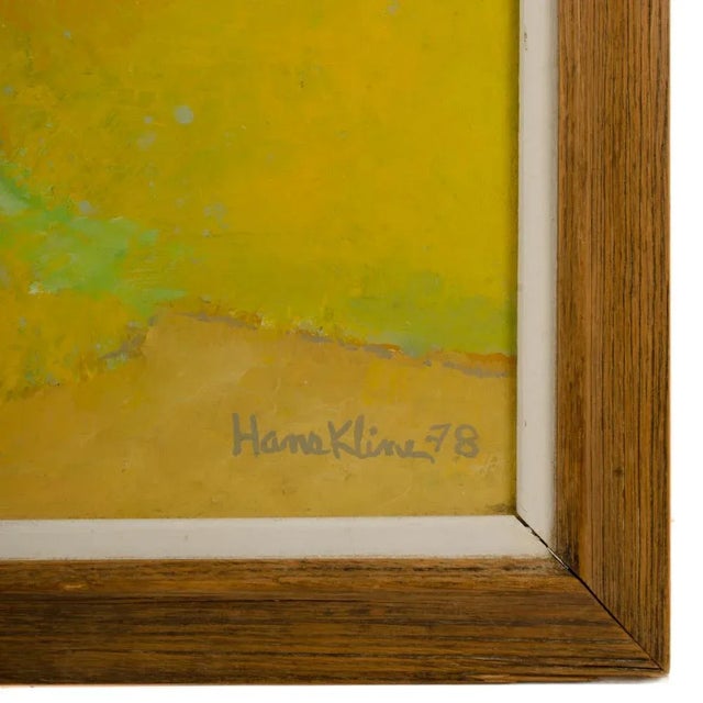 1978 "Two Trees" Abstract Landscape Acrylic Painting by Hans Kline, Framed For Sale - Image 4 of 11