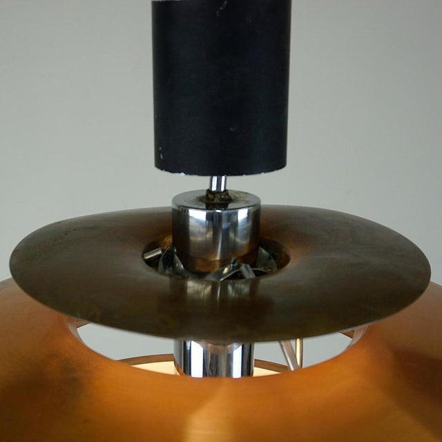 Mid-Century Modern Italian Copper and Metal Pendant Light from Stilnovo, 1960s For Sale - Image 3 of 11