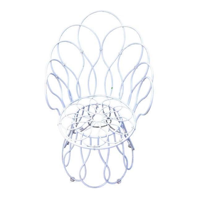 Elkins Style Metal Loop Chair Mid Century Garden For Sale