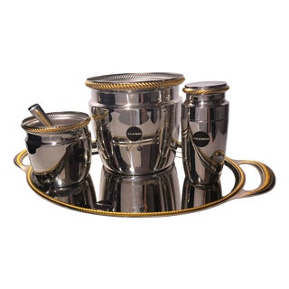 Alessi Mercurio Barware Set in Stainless Steel, 1970s, Set of 5 For Sale