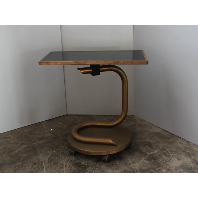 Black Mid-Century Italian Laminated Black Trolley For Sale - Image 8 of 9