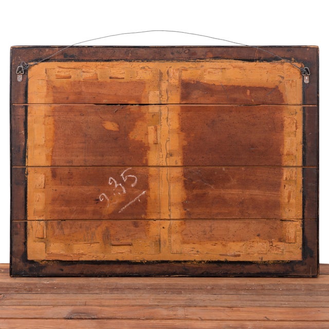 Chinoiserie Eglomise Glass Panel, 19th Century For Sale - Image 11 of 11