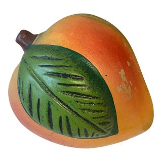 Vintage Small Ceramic Peach, Artist Rendition For Sale