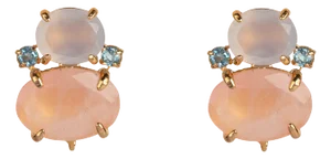 Agnes Studs, Violet, Pierced