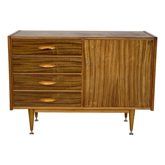 Vintage German Sideboard in Walnut For Sale