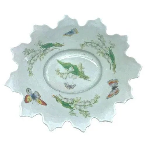 Limoges, France Vintage Limoges Floral & Butterfly Bowl For Sale - Image 4 of 7