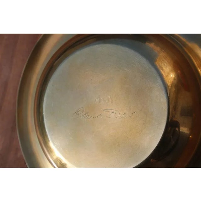 Circular Tobacco Box in Brass, Italy, 1950s For Sale - Image 4 of 11