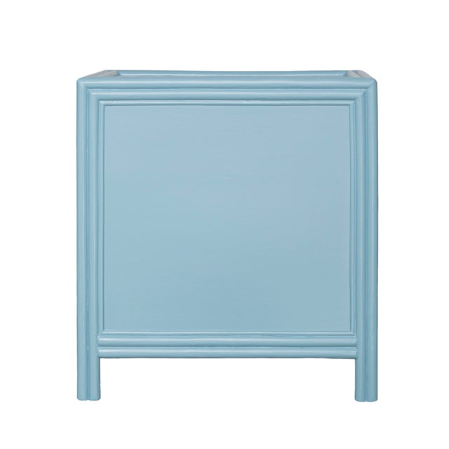 Aqua Bermuda One-Drawer Nightstand - Pool Blue For Sale - Image 8 of 9
