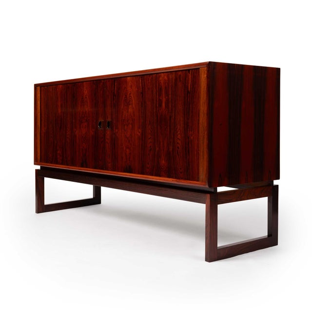 Vintage Axel Christiansen Odder Rosewood Tambour Credenza Sideboard 1960s For Sale In San Francisco - Image 6 of 12