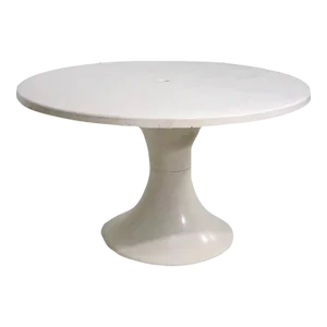 Space Age Fiberglass Pedestal Dining Cafe Table Suitable for Indoor and Outdoor Use C. 1960/1970's