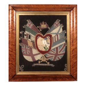 Sailor's Woolwork (Woolie) With Heart Valentine and Flag Surround