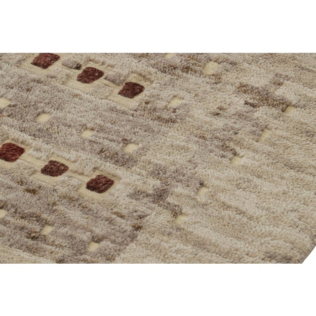 Rug & Kilim Rug & Kilim’s Scandinavian Style Rug in Beige-Brown, With Geometric Patterns For Sale - Image 4 of 7