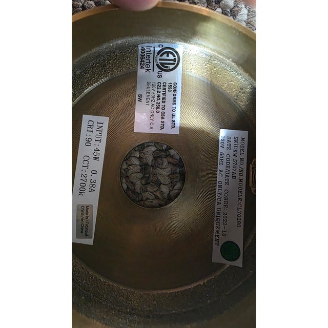 Visual Comfort Chandelier in Antique-Burnished Brass For Sale - Image 4 of 5