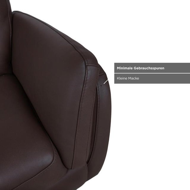 Brown A399 Lounge Chair in Dark Brown Leather from Natuzzi Editions For Sale - Image 8 of 14