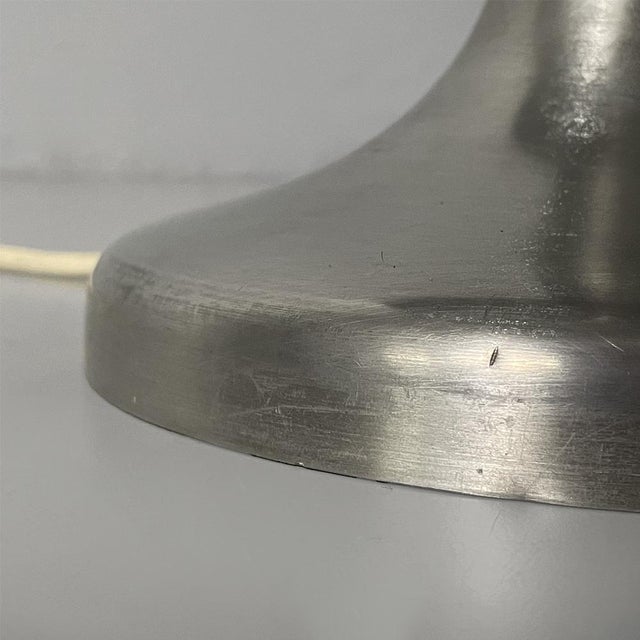 Italian Art Deco Table Lamp in Aluminum and Opaline Glass, 1940s For Sale - Image 18 of 18