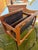 Wood Teak and Genuine Leather Newspaper Rack with Two Compartments by Aksel Kjersgaard for Salin Møbler For Sale - Image 7 of 11