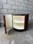 Harvey Probber Harvey Probber Style Rosewood Drum Side Table / Bar Cabinet With Silver Wave Marble Top For Sale - Image 4 of 11