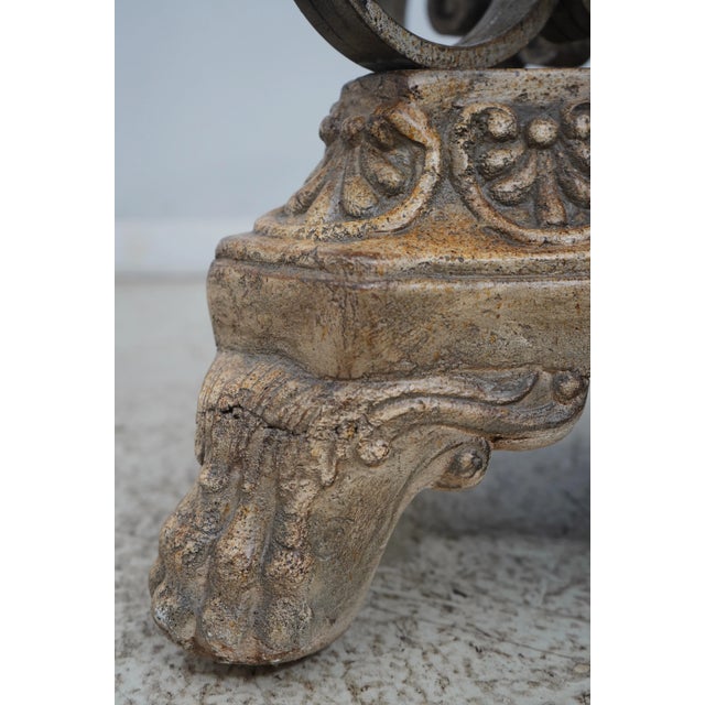 Round Beveled Glass Top European Style Dining Center Table For Sale - Image 11 of 12