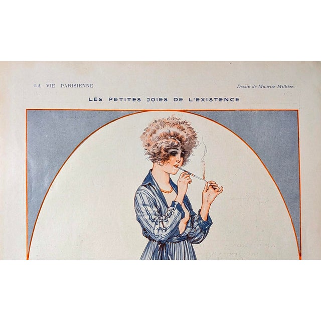 An exceptional original back cover from the legendary French magazine La Vie Parisienne, featuring the celebrated...