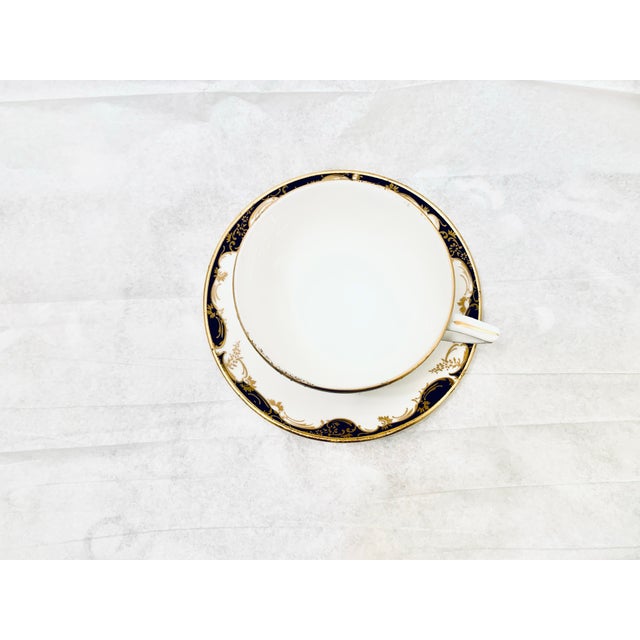 Versaille H5285 by Minton Bone China Made in England Demi Tea Cup and Saucer Set For Sale - Image 10 of 12