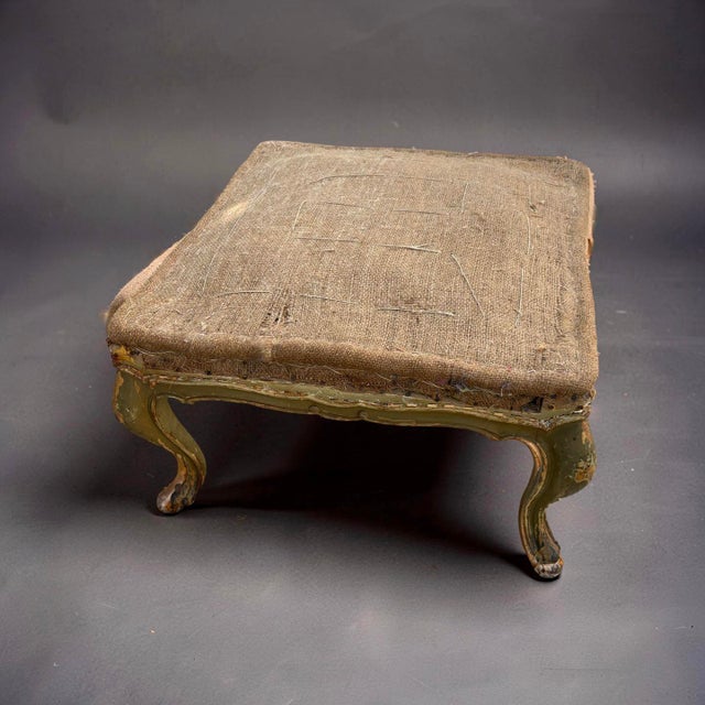 20th Century Venetian Baroque Stool in Lacquered Wood, 1890s For Sale - Image 6 of 8