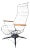 Vintage Homecrest High-Back Wire Lounge Mid-Century Modern Chair With Custom Teak Armrests – Rare Vintage For Sale