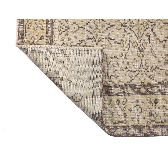 Mid 20th Century Vintage Decorative Turkish Oushak Rug For Sale - Image 5 of 6