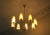 Italian Brass and Art Glass Chandelier, 1970s For Sale - Image 4 of 14