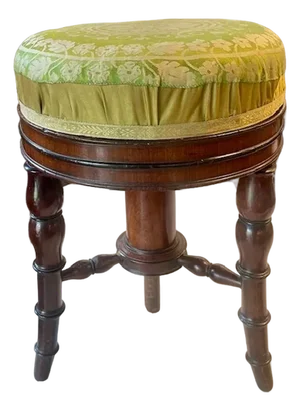 Adjustable 19th Century English Regency Mahogany Piano Stool