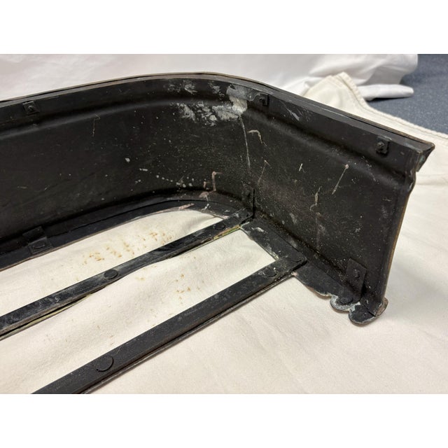 Large Antique Brass Fireplace Fender/ Surround/ Shelf For Sale - Image 12 of 13