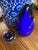 Abstract 1970s Pair of Blue Glass Paperweights For Sale - Image 3 of 12