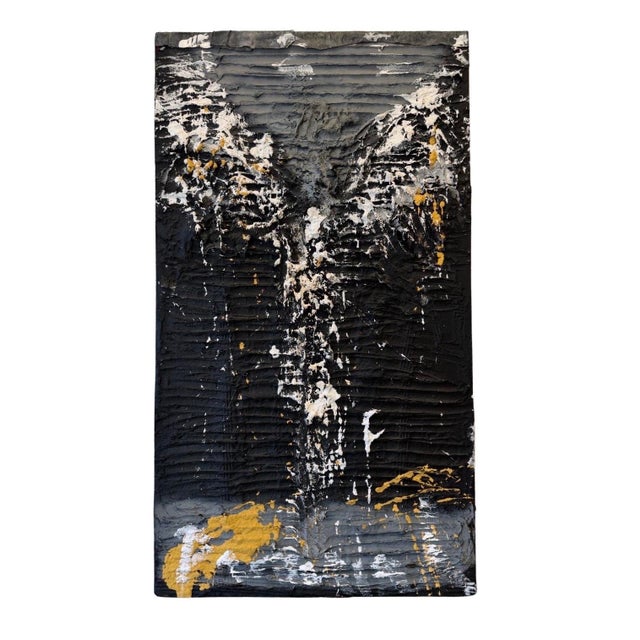 Important Abstract Painting by Vladimir Prodanovich, 48” H X 27” W For Sale - Image 12 of 12